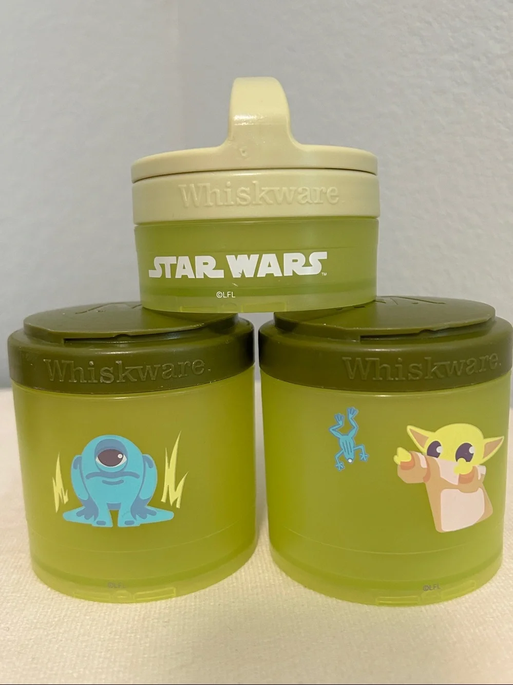 6 Piece Whiskware Stackable Snack Containers for Kids -Toddlers Stackable Cups